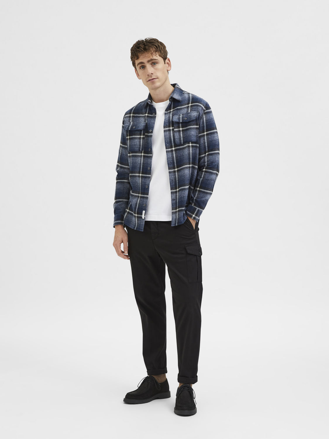 Blue Check Full Sleeves Shirt
