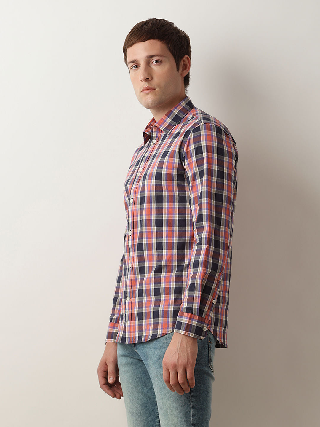 Red Check Full Sleeves Shirt