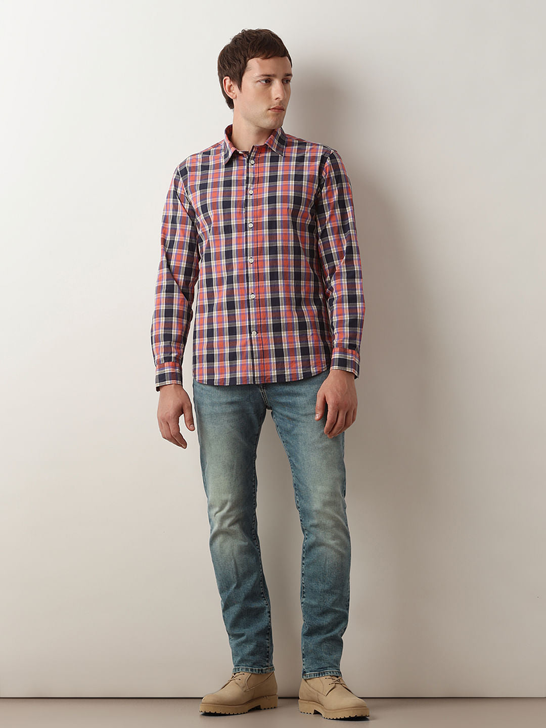 Red Check Full Sleeves Shirt