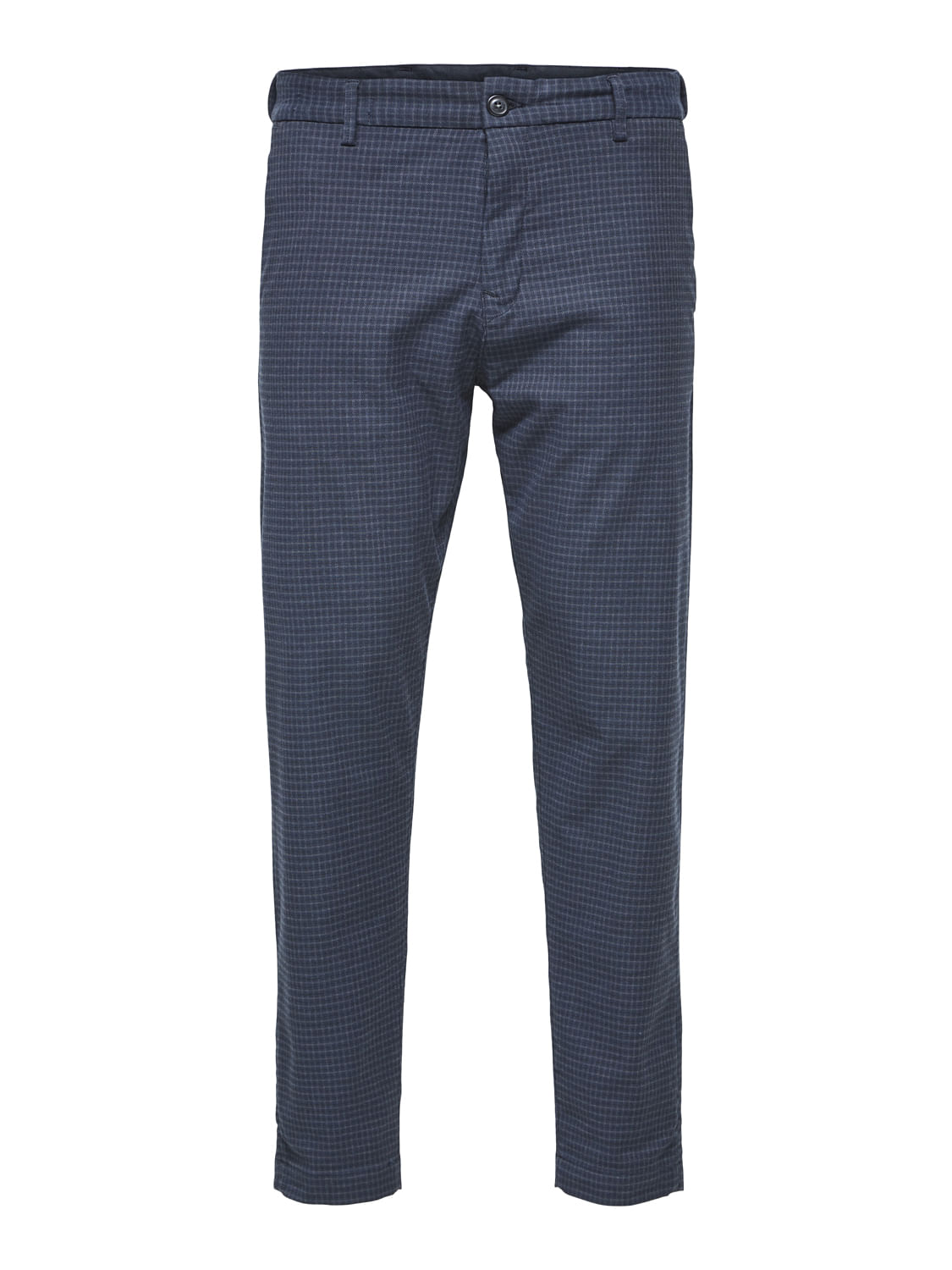 Blue Checks Slim Fit Trousers