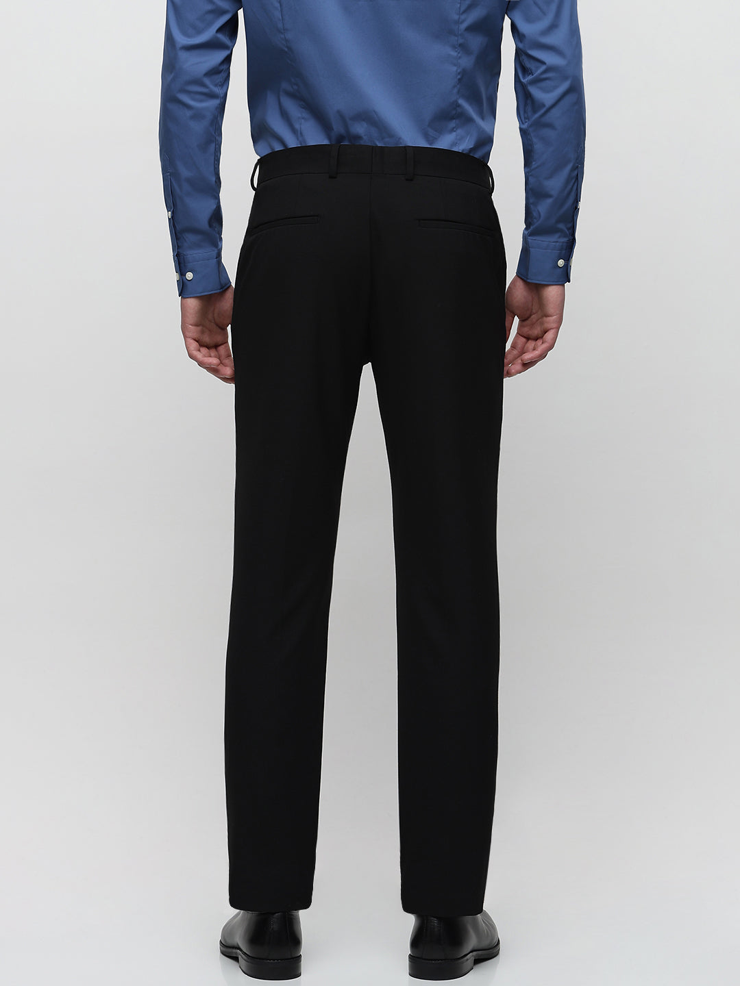 Black Mid Rise Slim Fit Trousers