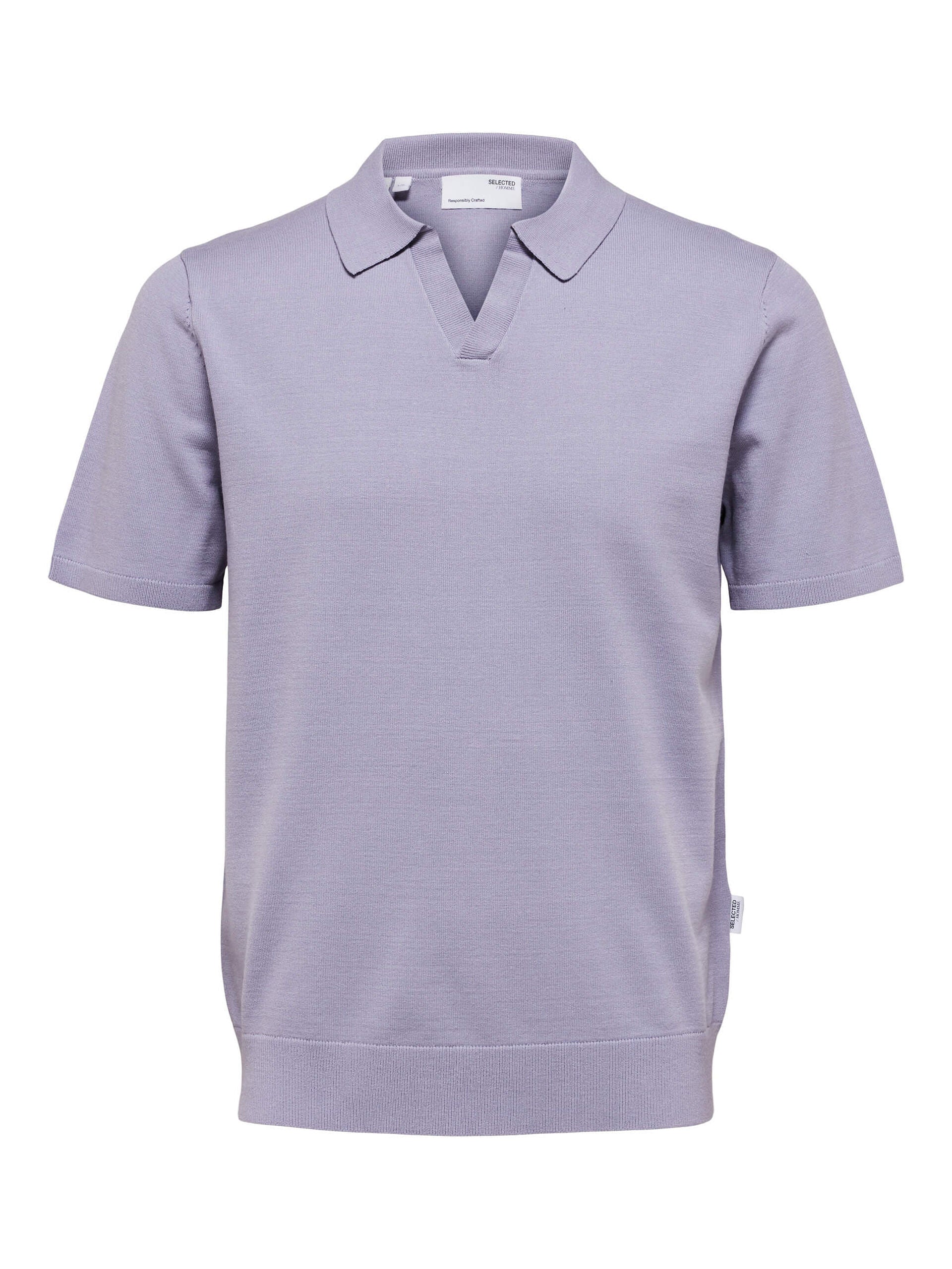 Lavender Knitted Polo T-shirt