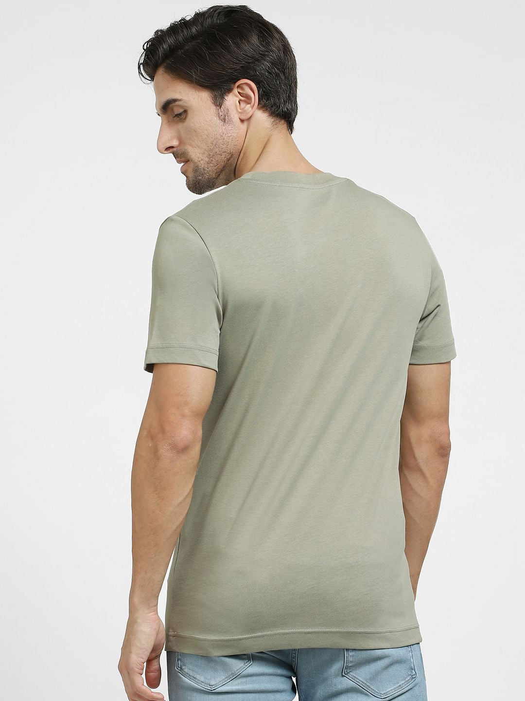 Green Logo Print Organic Cotton T-shirt