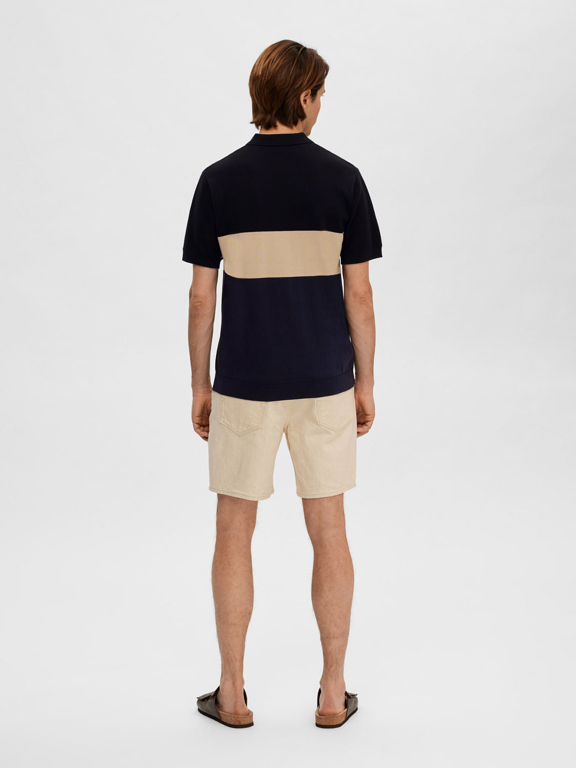 Black Colourblocked Polo T-shirt