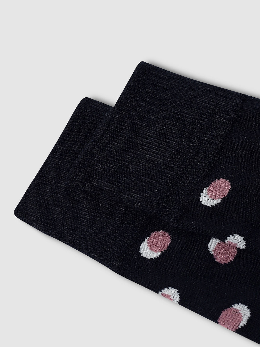 Black Polka Dot Mid Length Socks