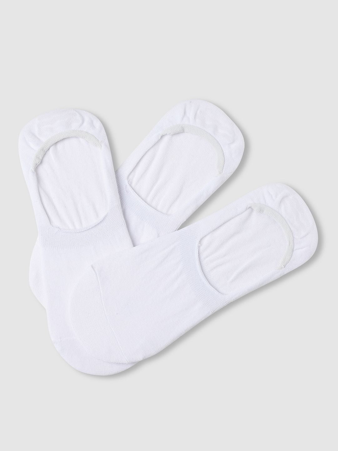 White Pack Of 3 No-Show Socks