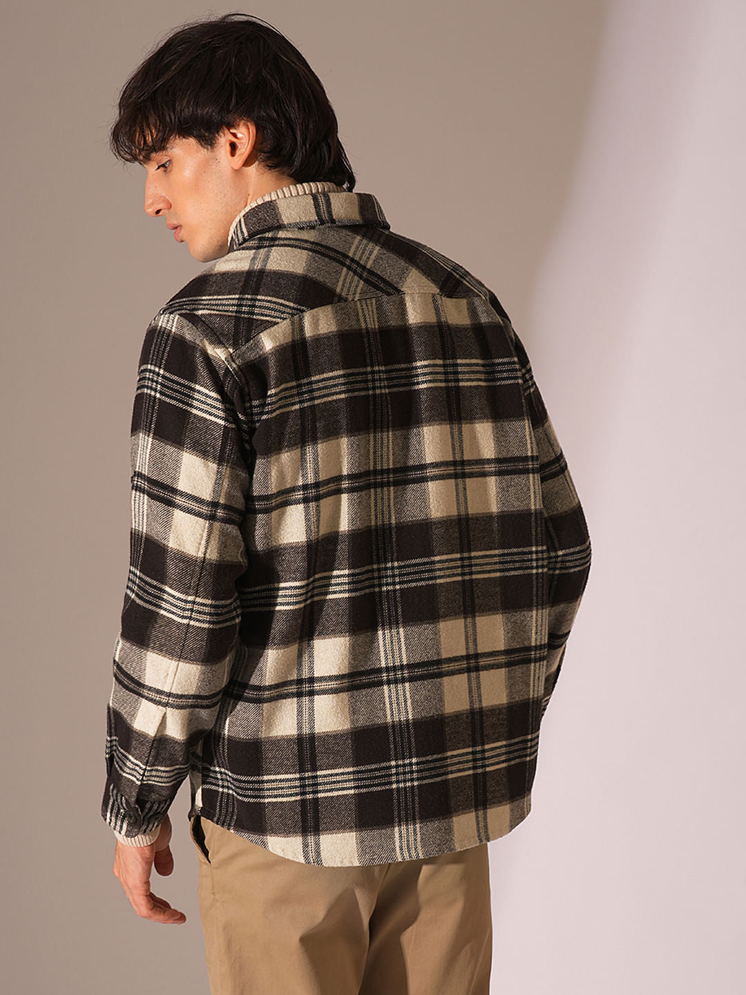 Brown Plaid Overshirt