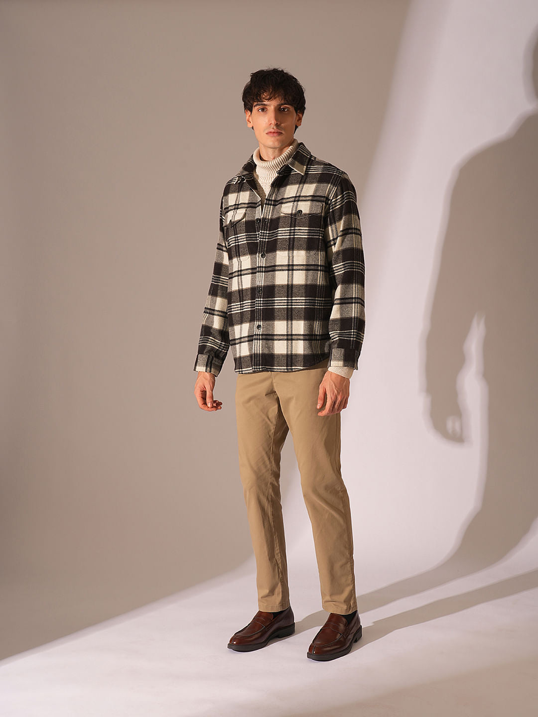 Brown Plaid Overshirt