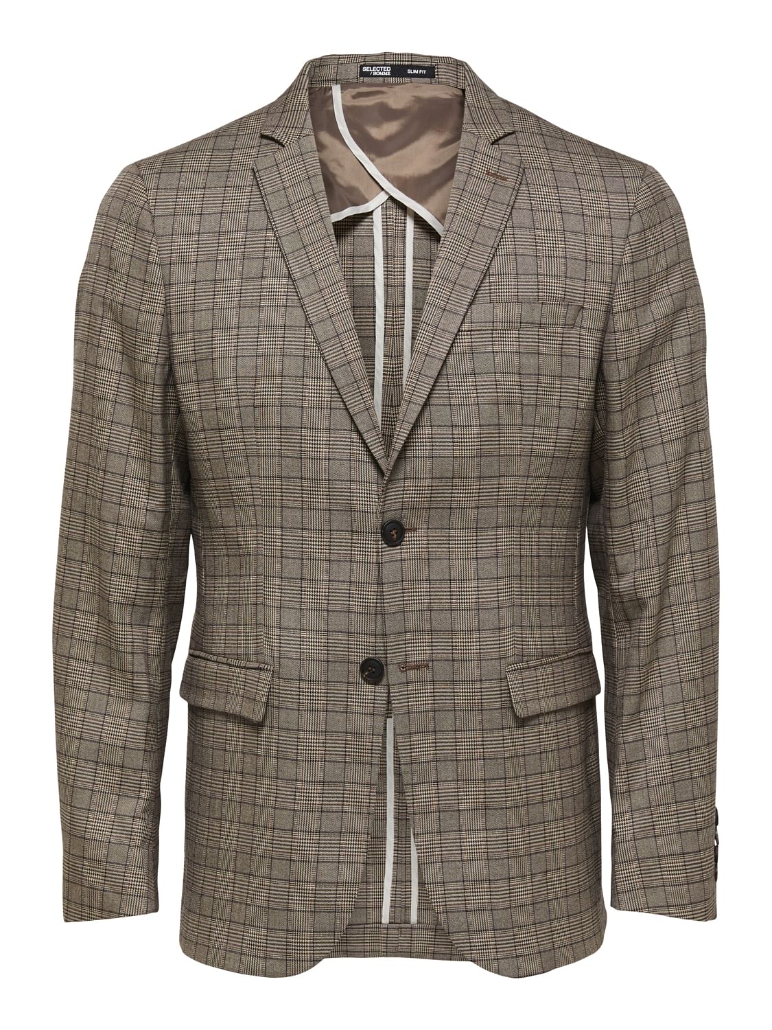 Brown Check Formal Blazer