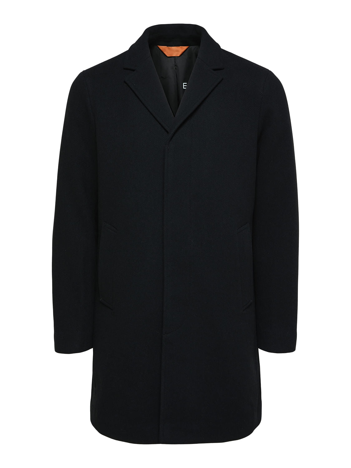 Black Woollen Long Coat