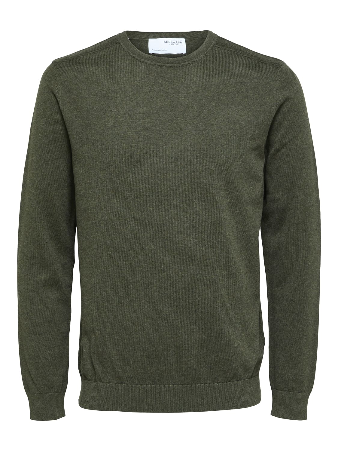 Dark Green Crew Neck Pullover