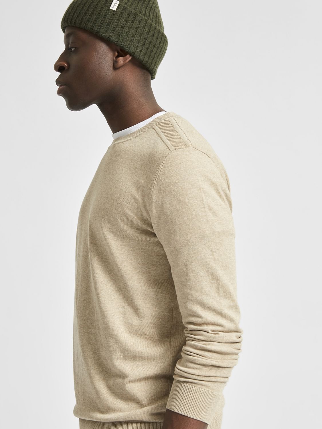 Light Brown Crew Neck Pullover