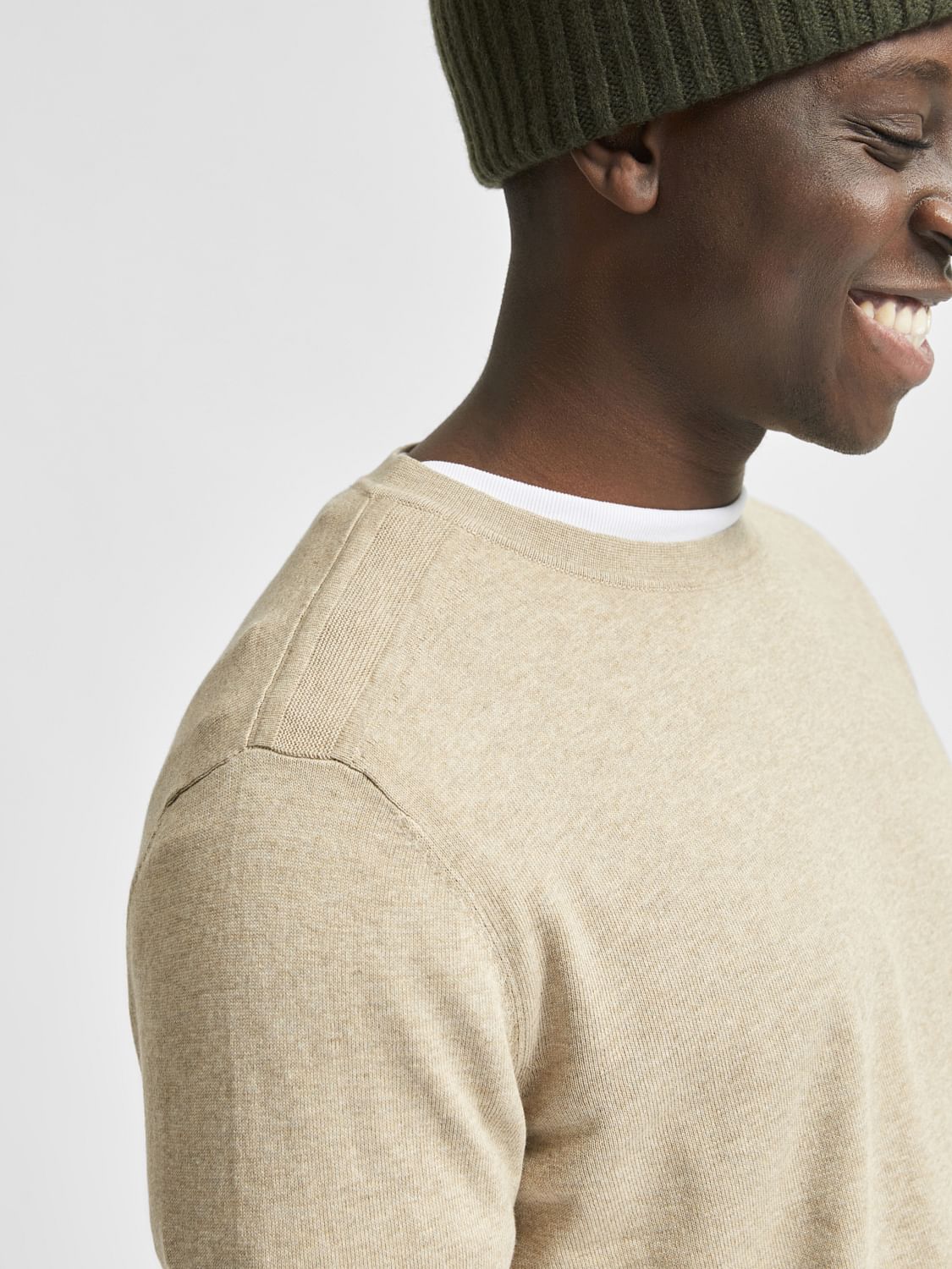 Light Brown Crew Neck Pullover