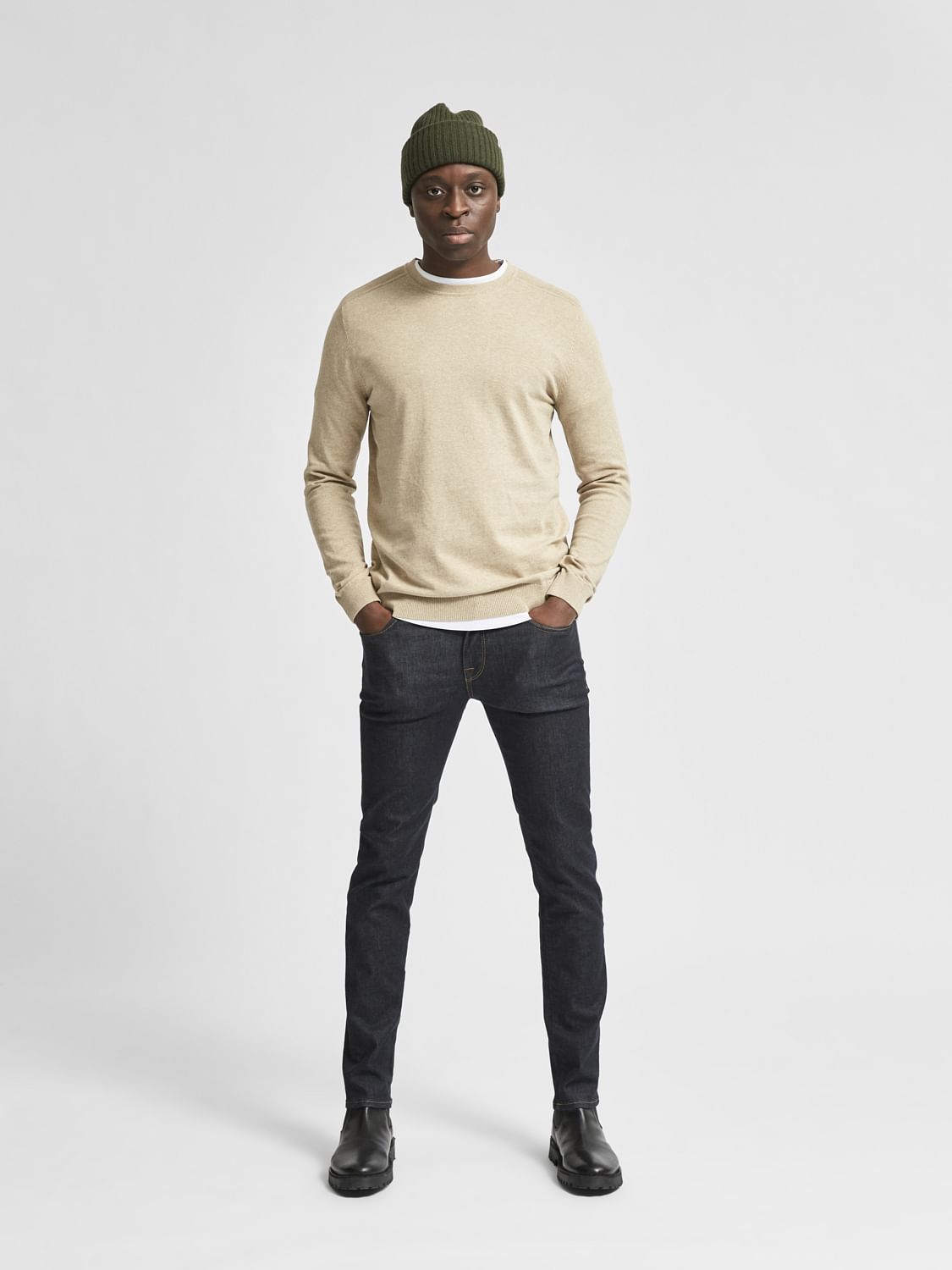 Light Brown Crew Neck Pullover