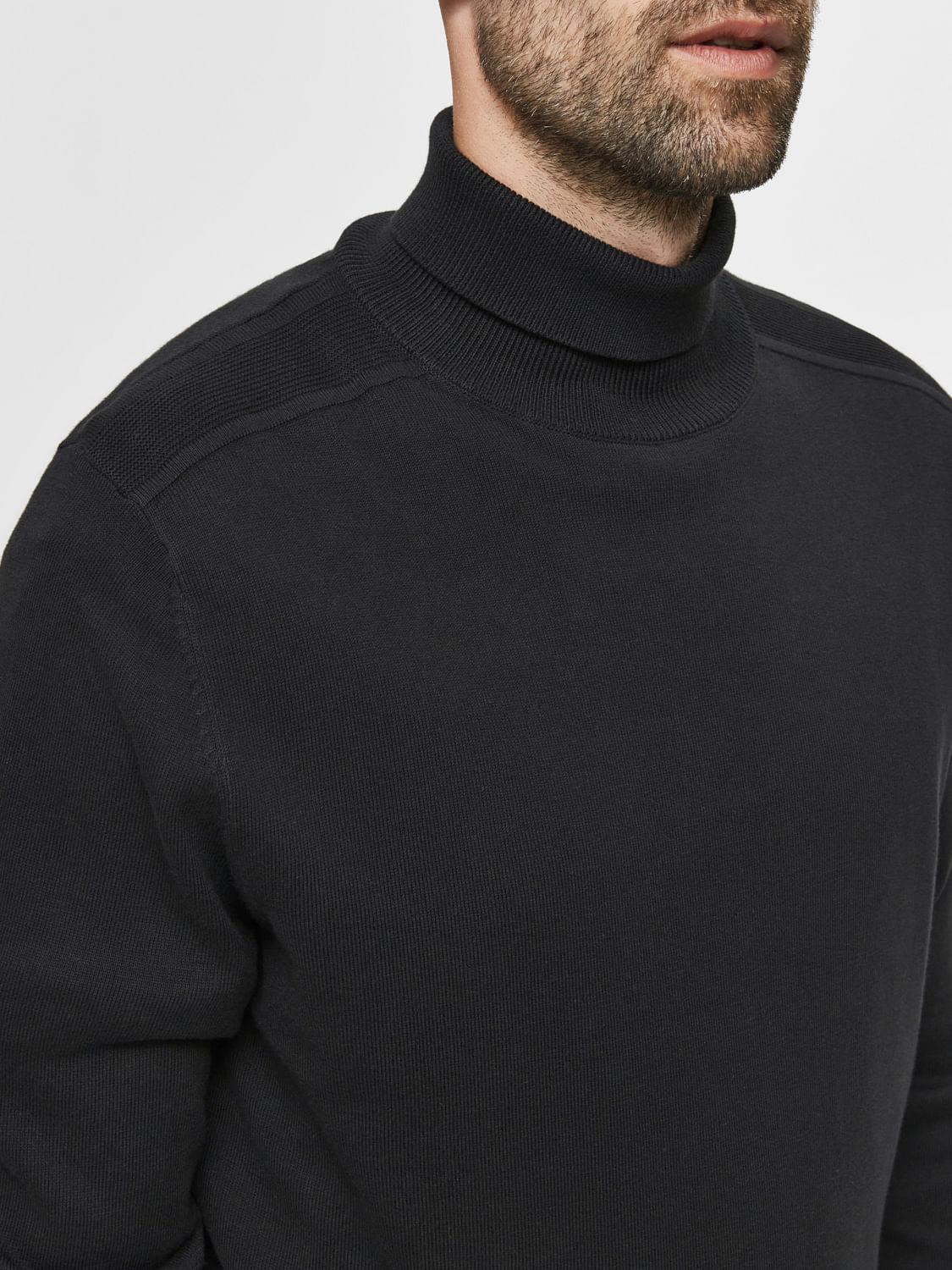 Black Roll Neck Pullover