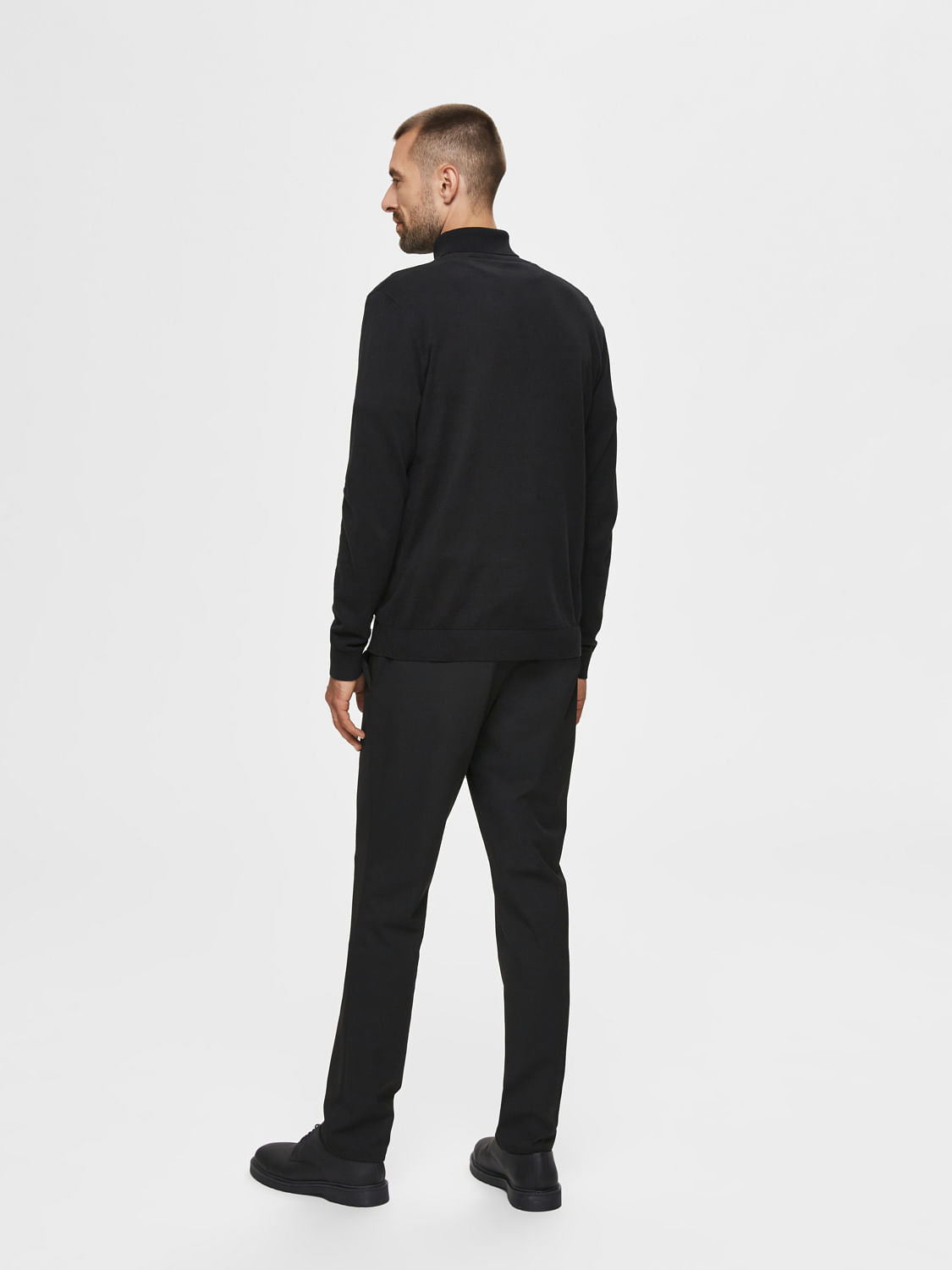 Black Roll Neck Pullover