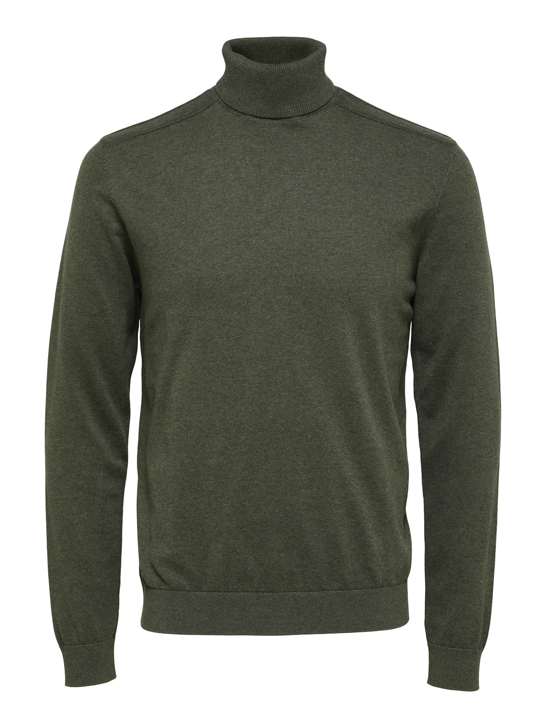 Dark Green Roll Neck Pullover
