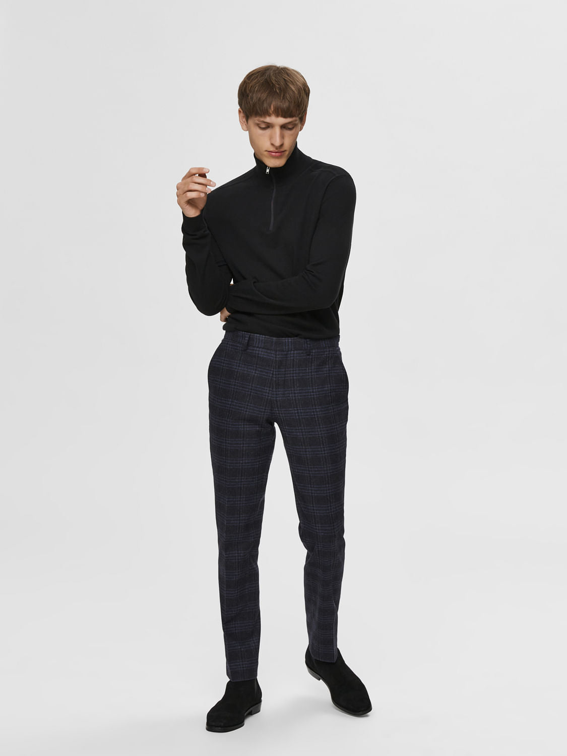 Black Half Zip Cardigan