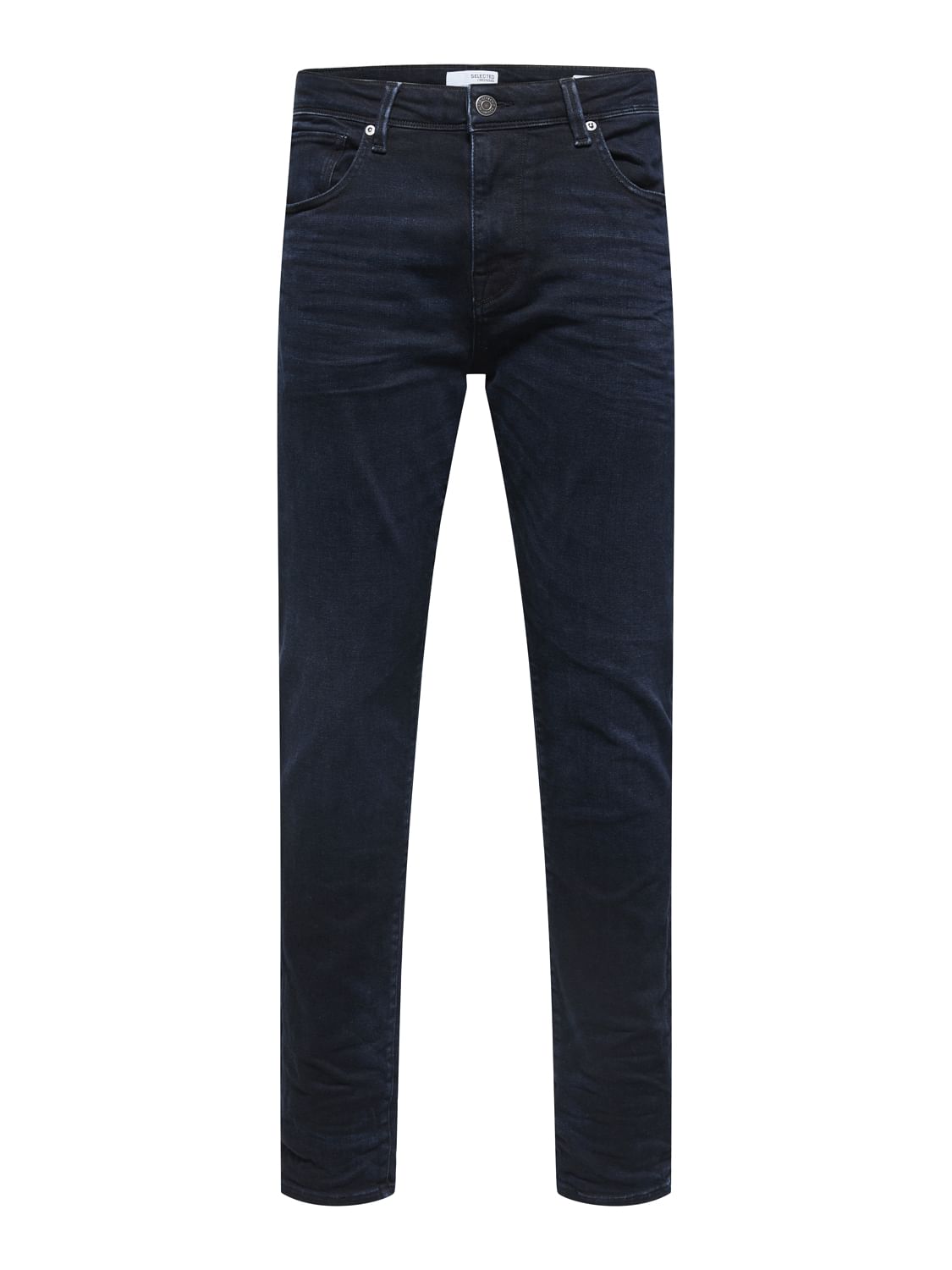 Dark Blue Mid Rise Leon Slim Fit Jeans