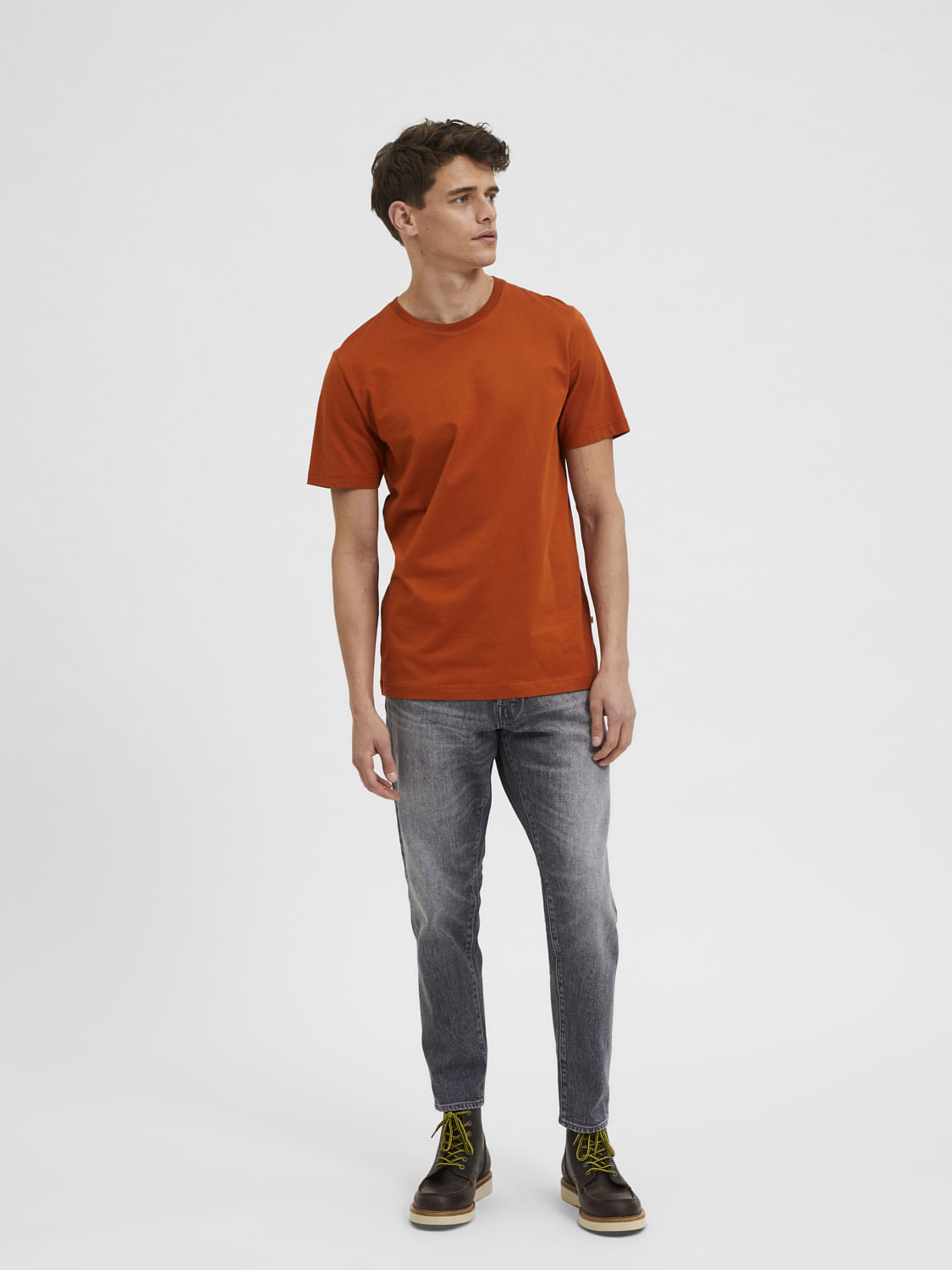 Orange Crew Neck T-Shirt