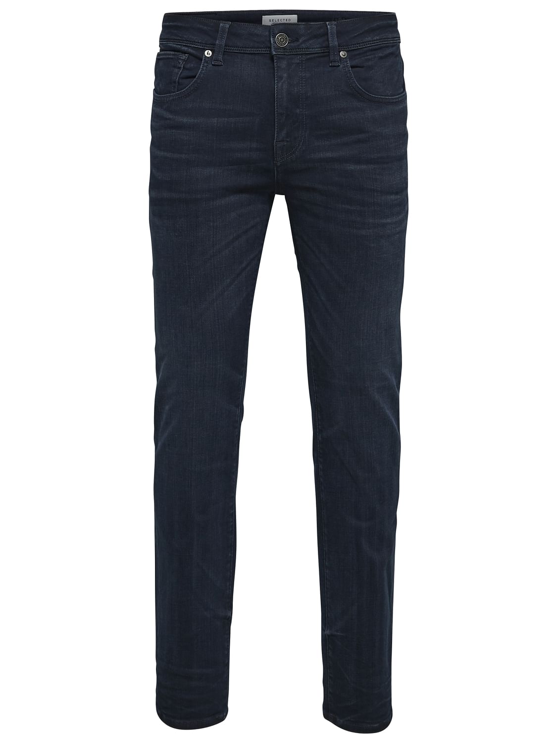 Dark Blue Mid Rise Leon Slim Fit Jeans