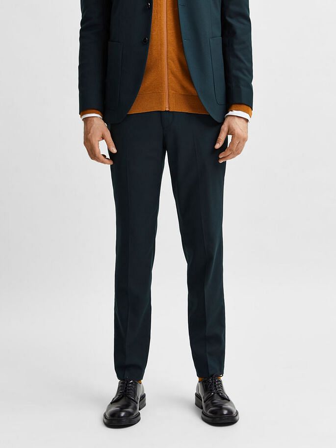 Dark Green Formal Suit Trousers