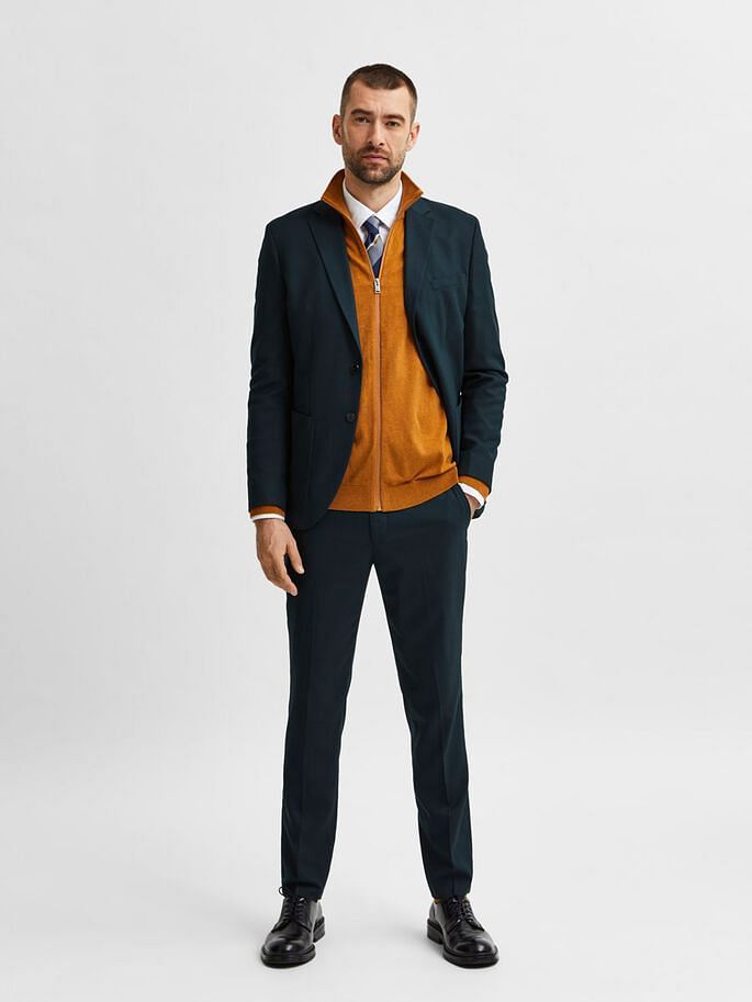 Dark Green Formal Suit Trousers