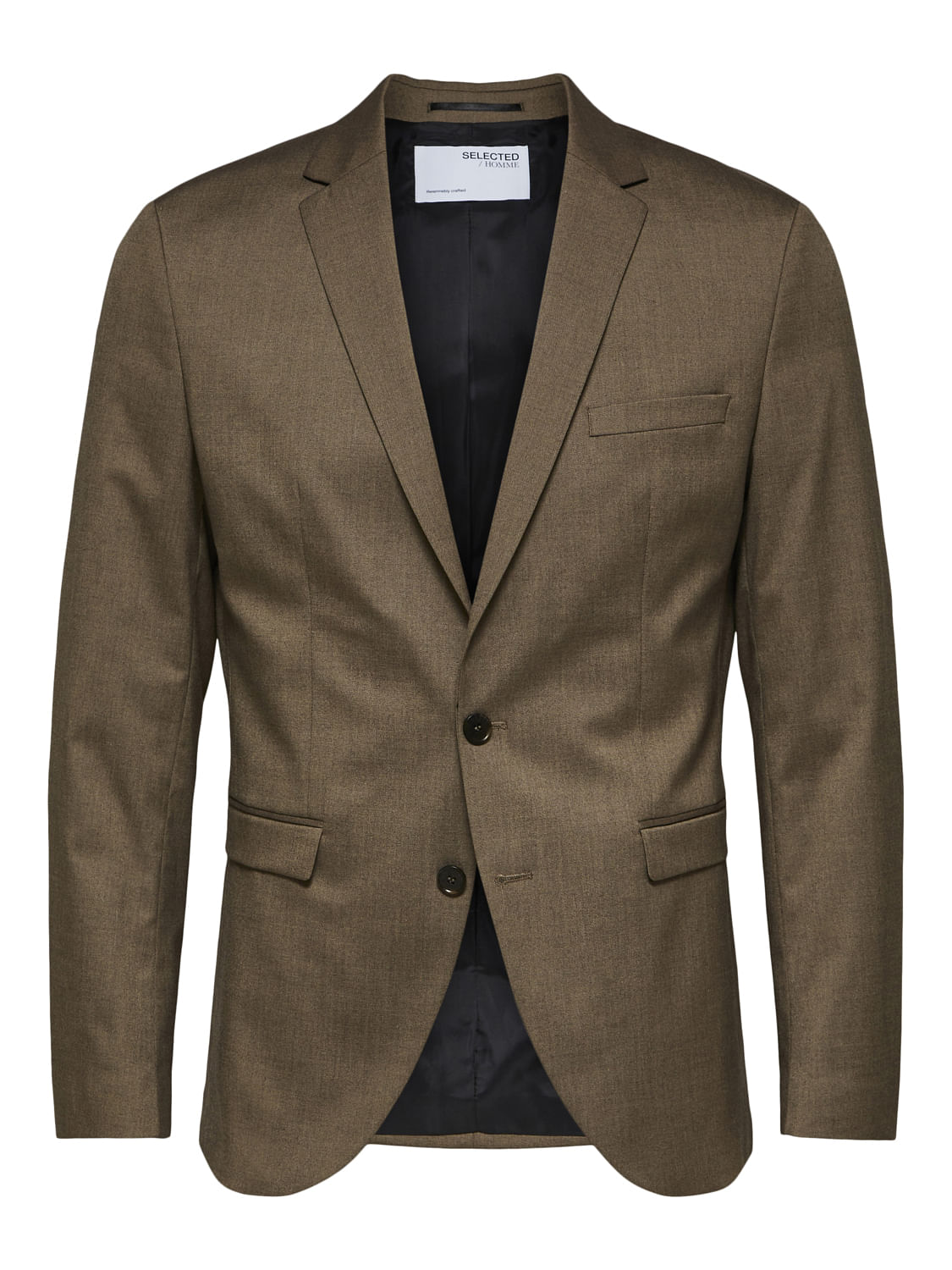 Greige Slim Fit Suit Blazer