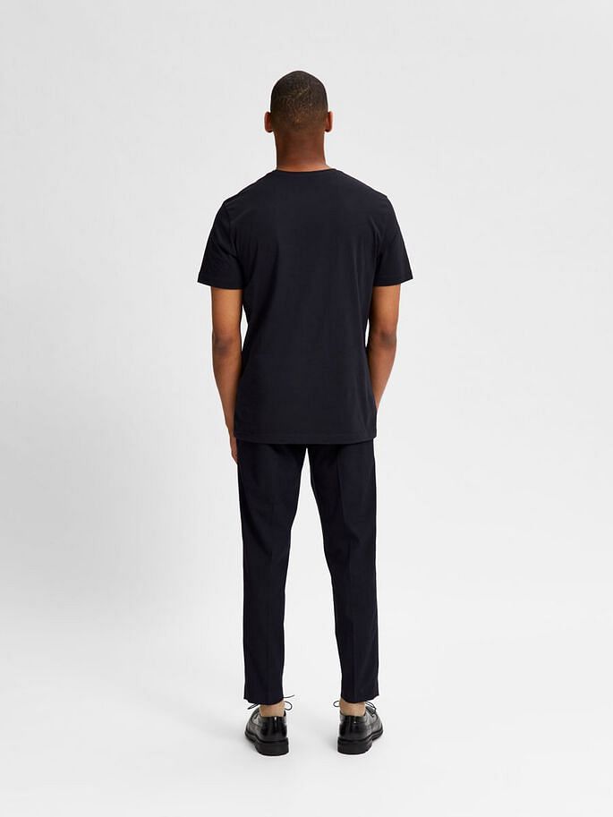 Black Organic Cotton Crew Neck T-Shirt