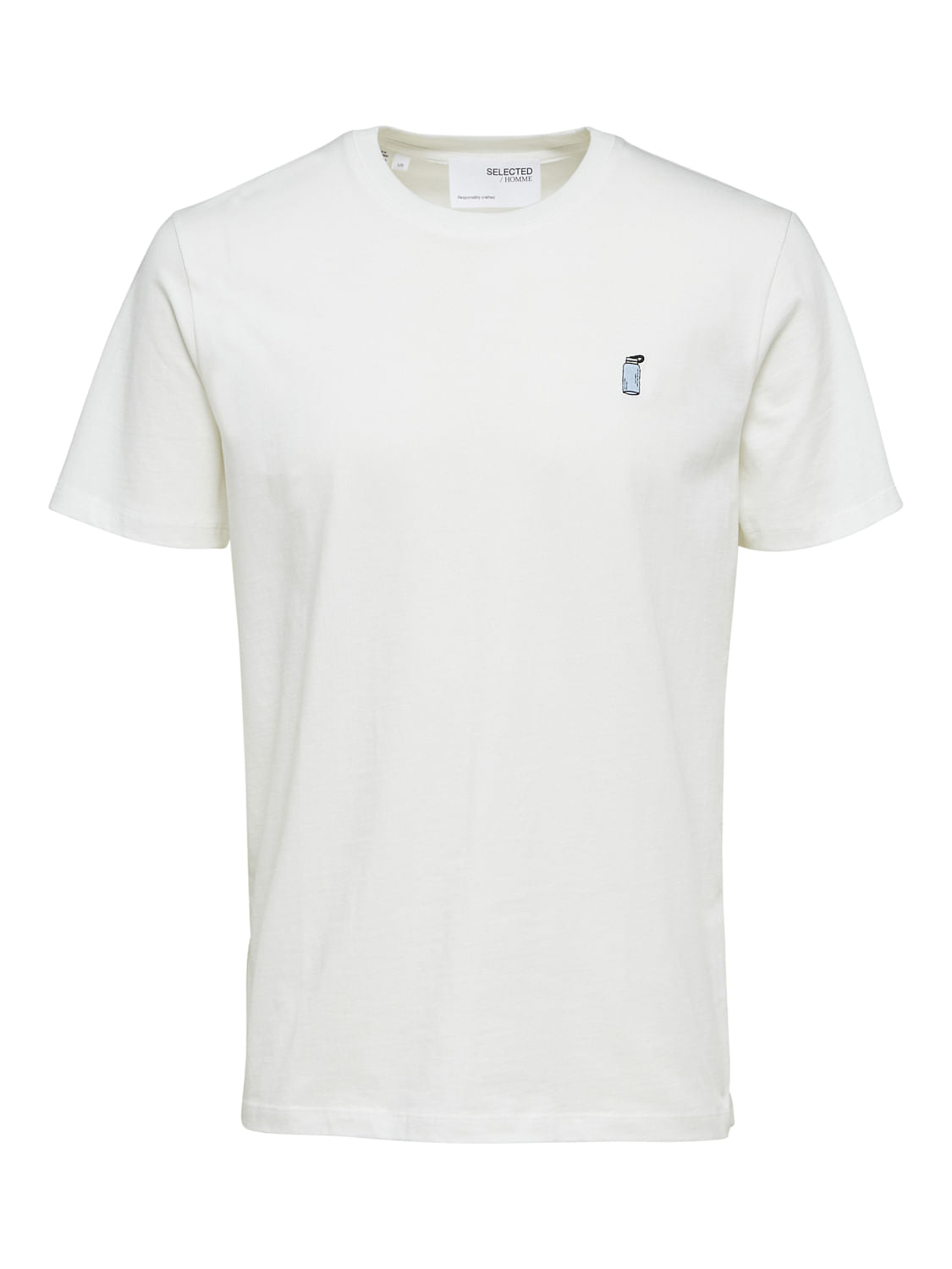 White Organic Cotton Crew Neck T-Shirt