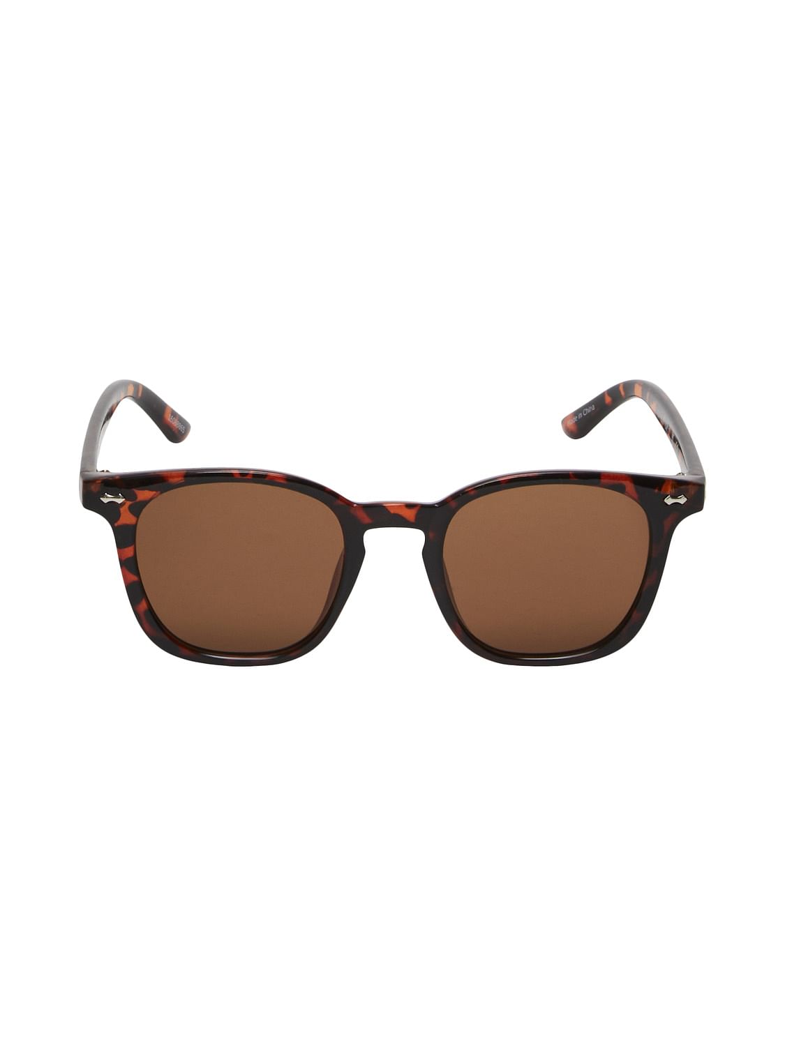 Brown Printed Sunglasses