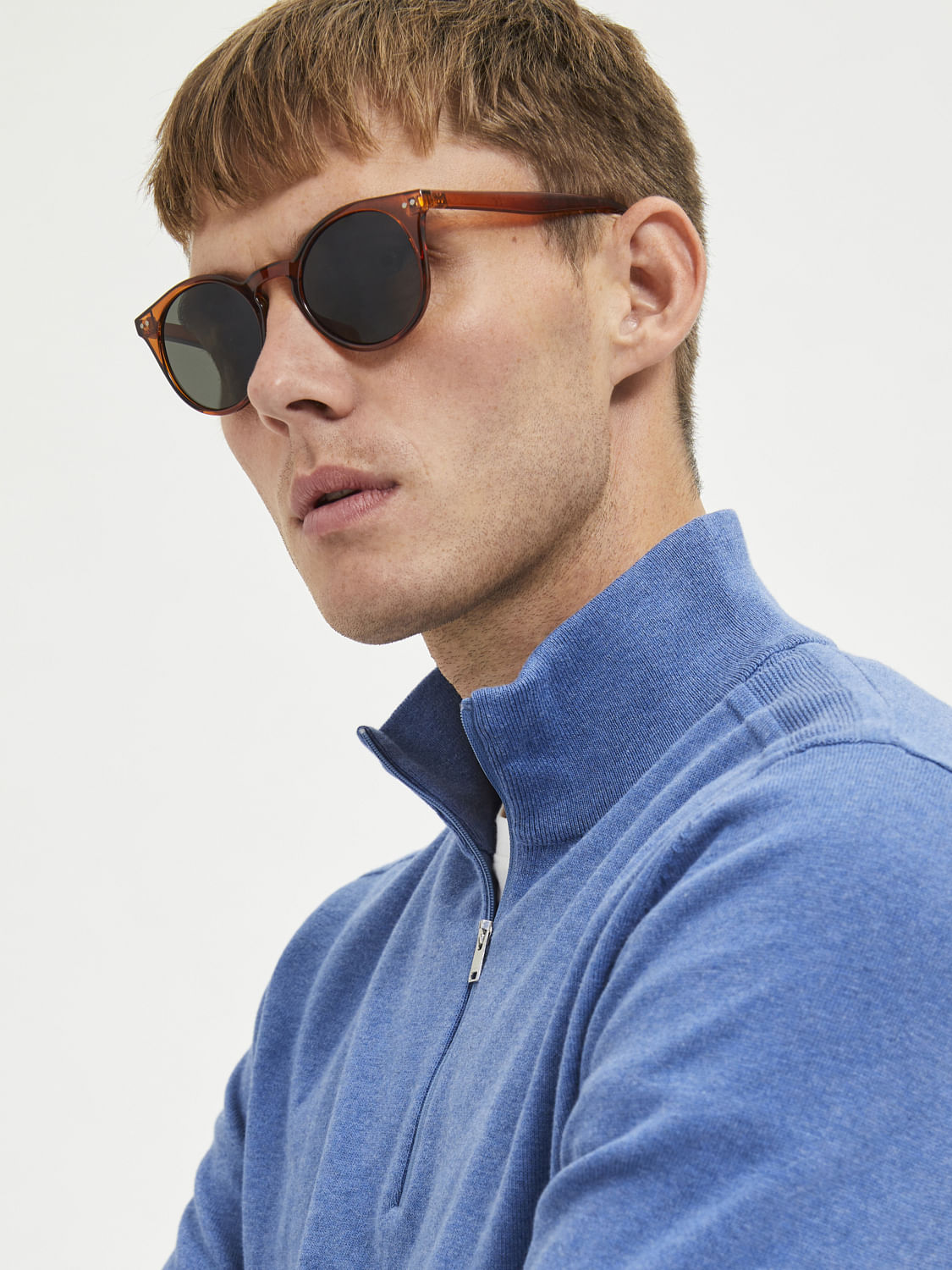 Brown Round Sunglasses