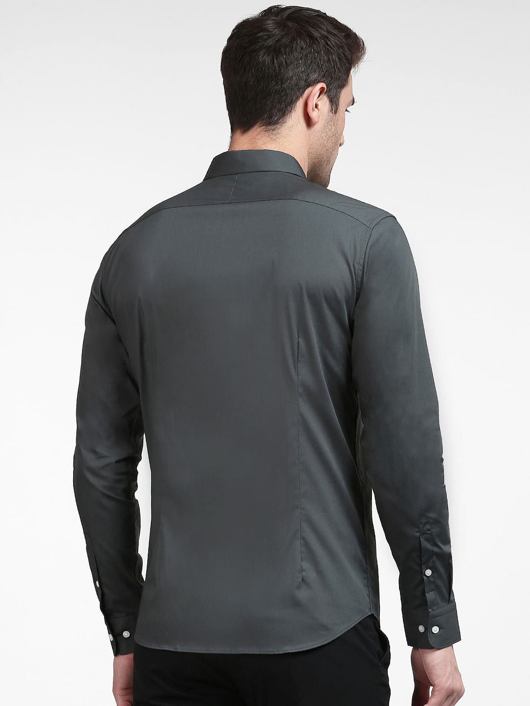 Olive Green Full Sleeves Shirt