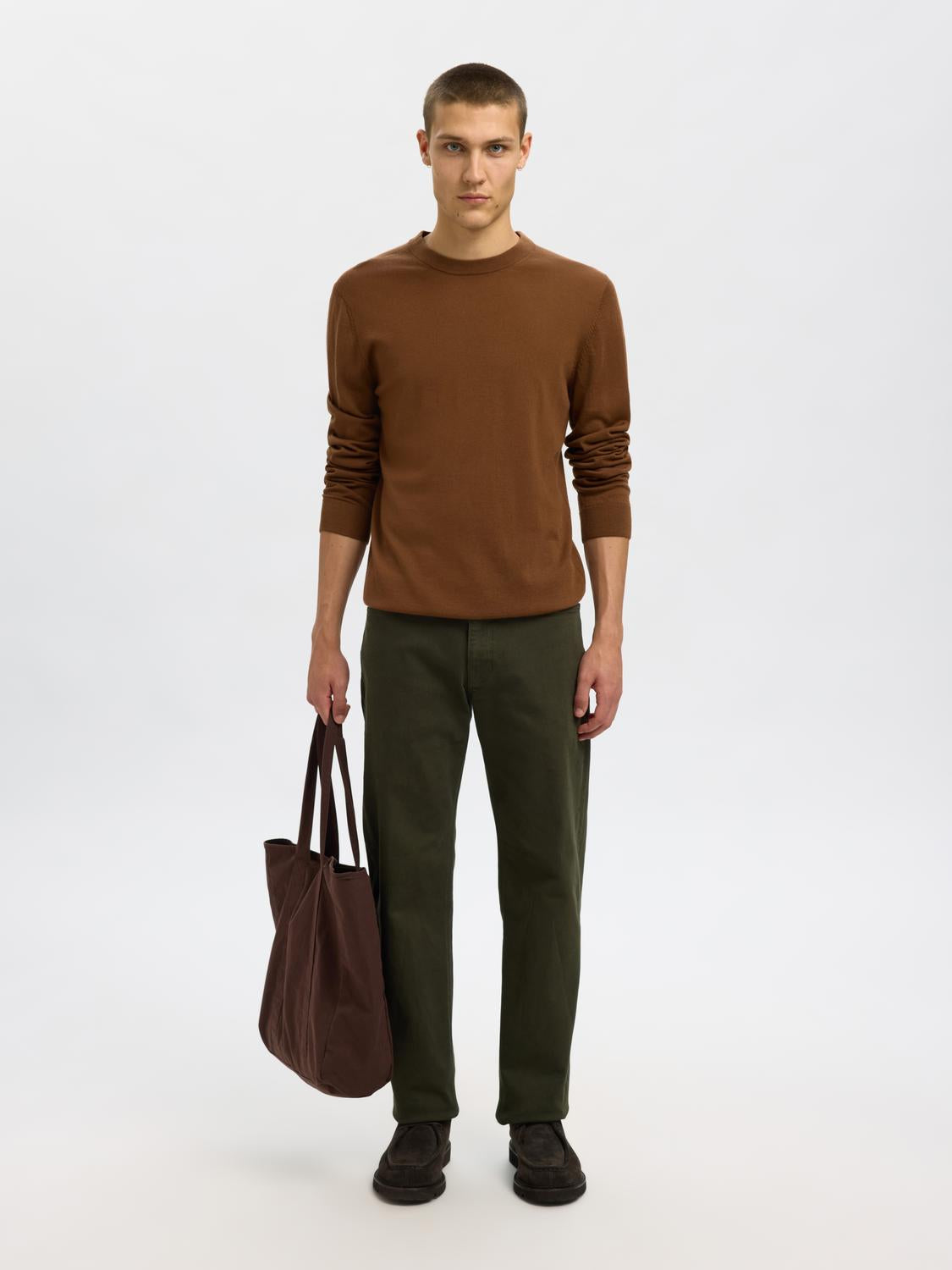 Brown Merino Wool Jumper