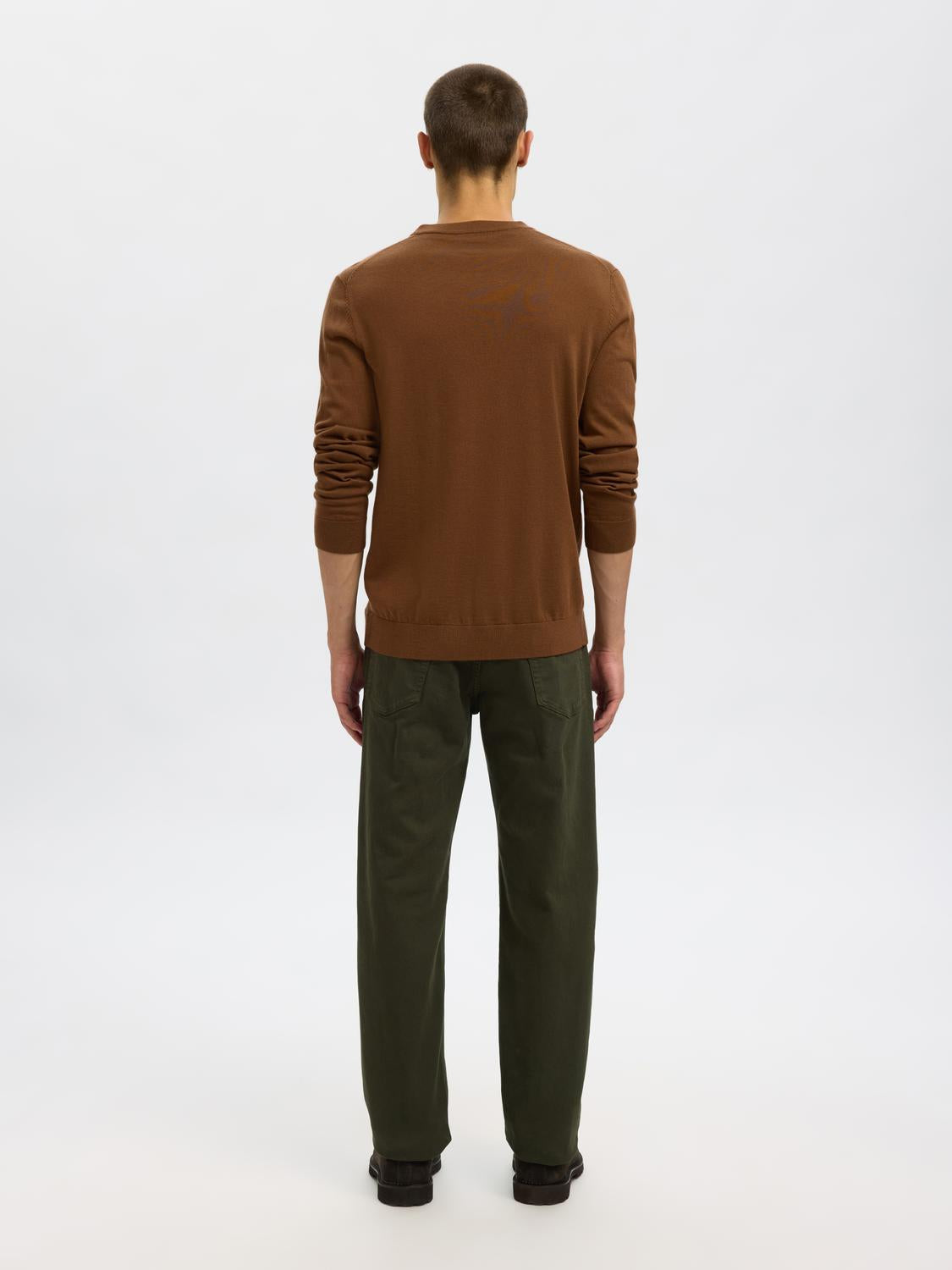 Brown Merino Wool Jumper