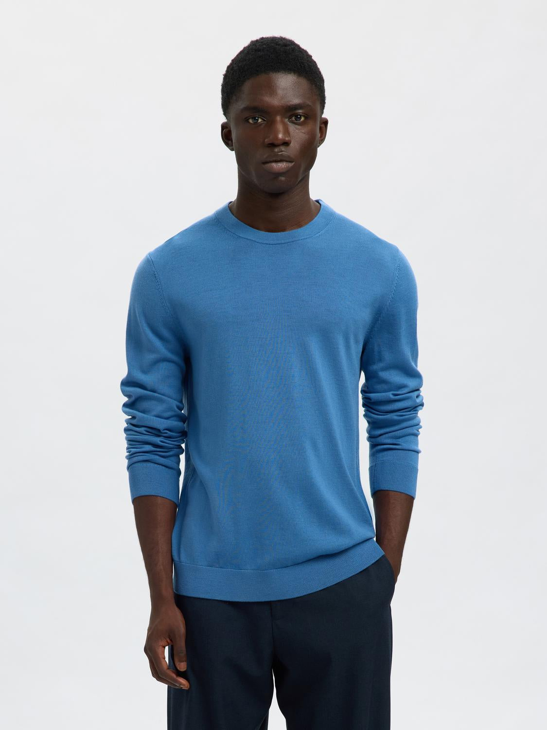 Blue Merino Wool Jumper