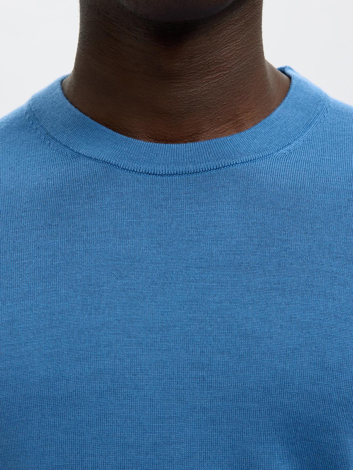 Blue Merino Wool Jumper