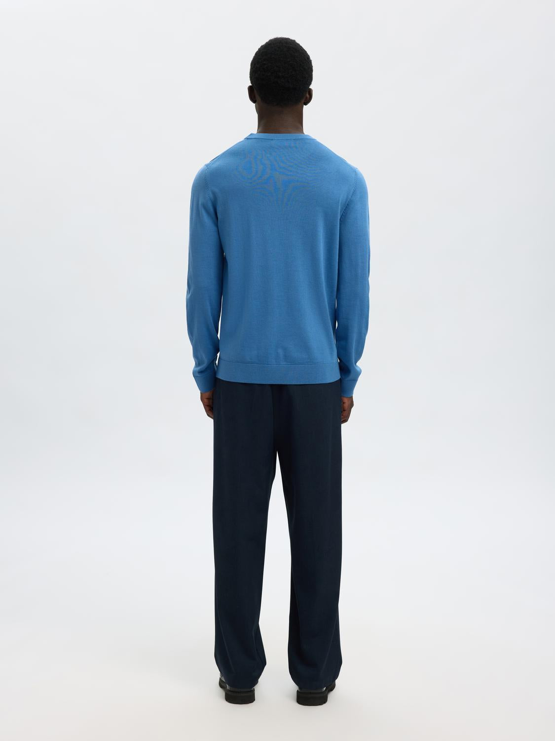 Blue Merino Wool Jumper