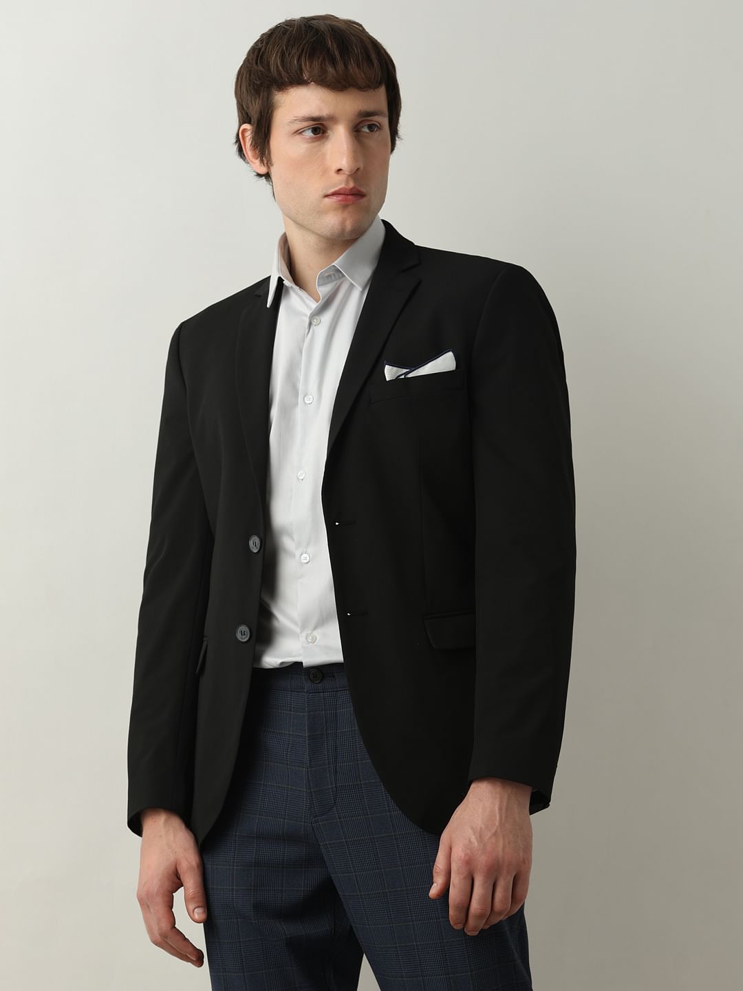 Grey Slim Fit Full Sleeves Shirt