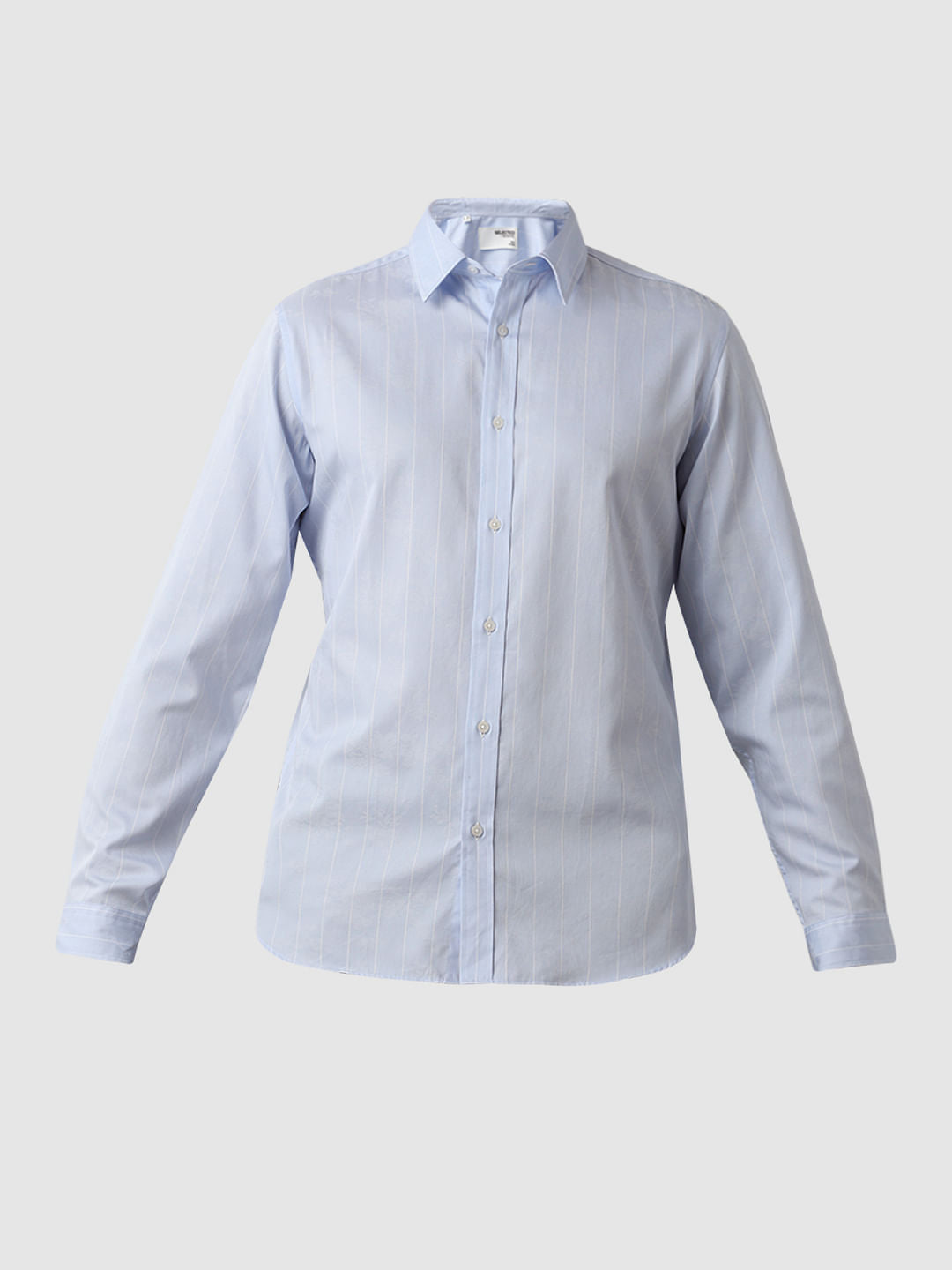 Light Blue Striped Jacquard Shirt
