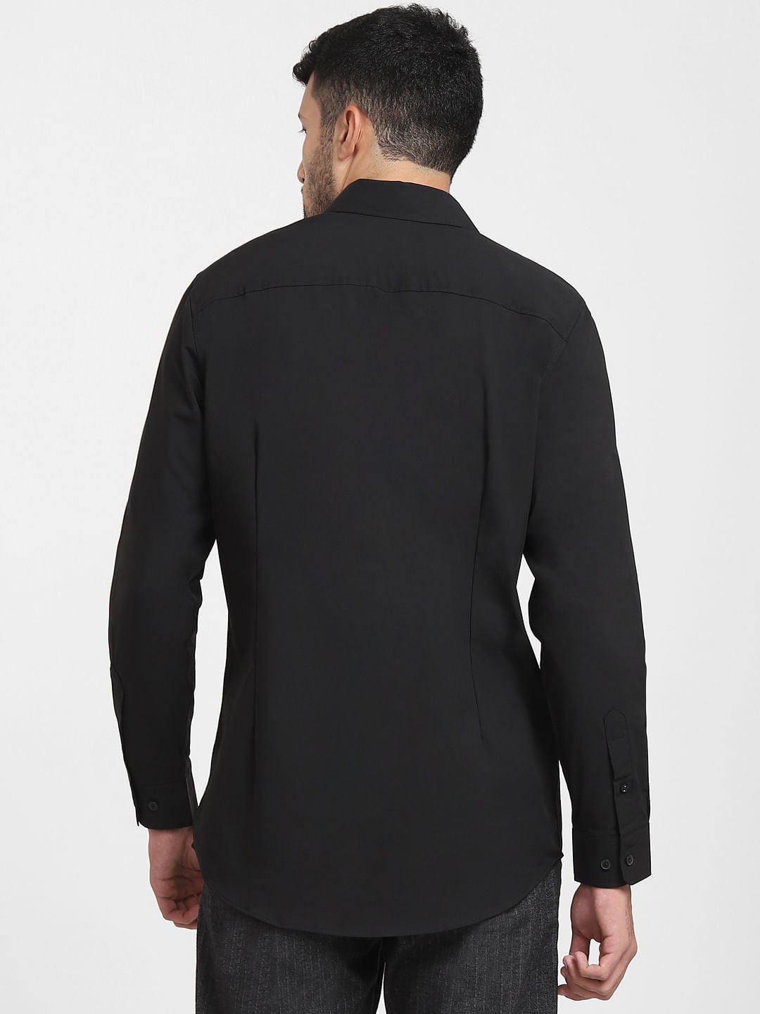 Black COOLMAX Full Sleeves Shirt