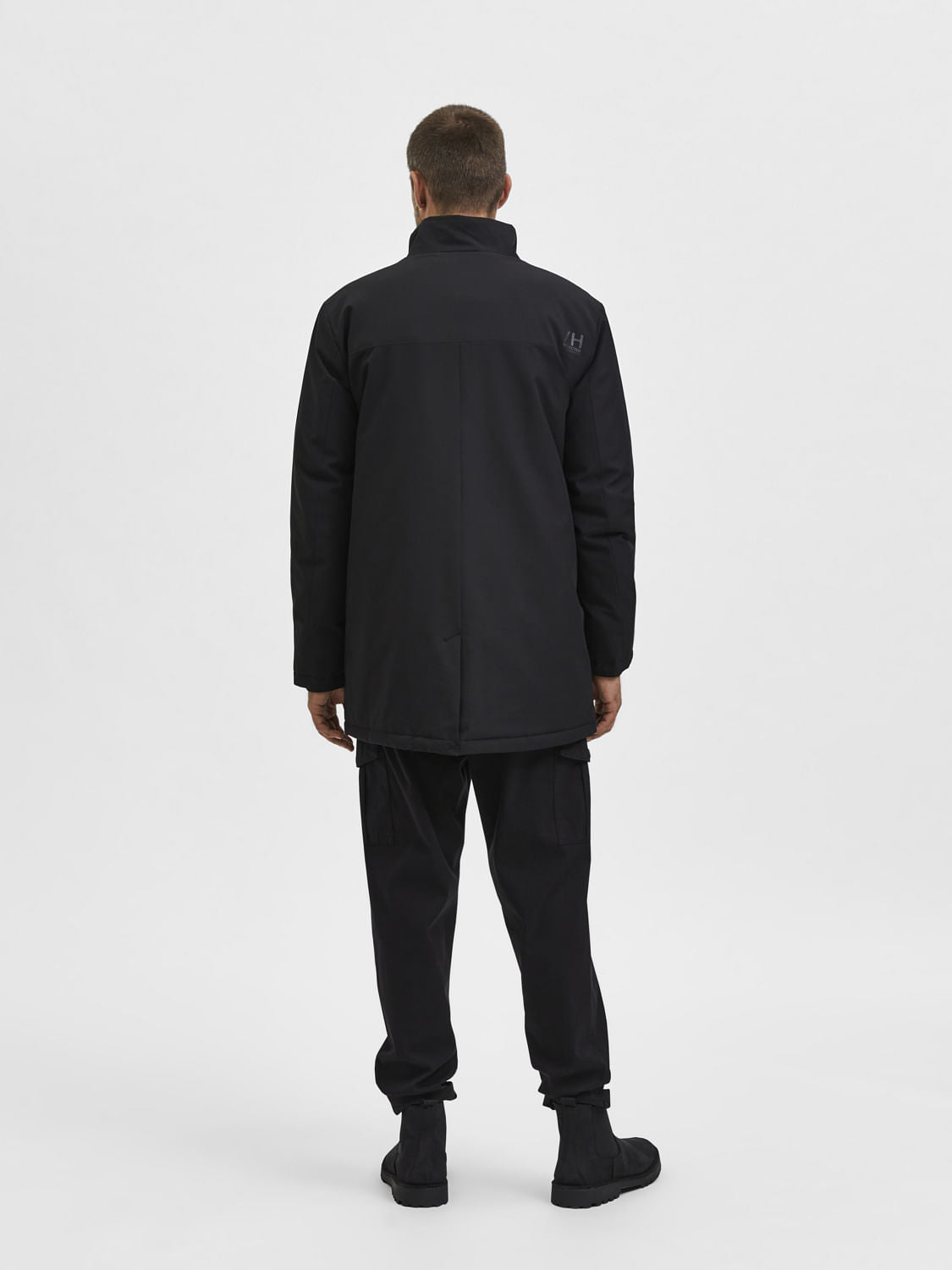 Black High Neck Coat