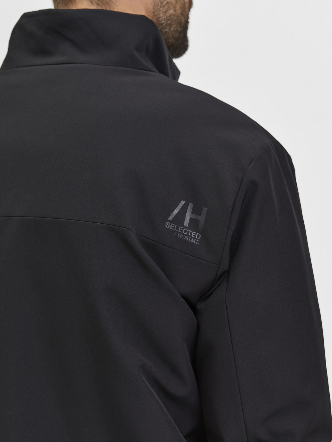 Black High Neck Coat