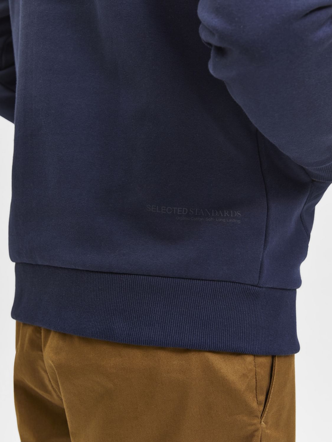 Navy Blue Organic Cotton Sweatshirt