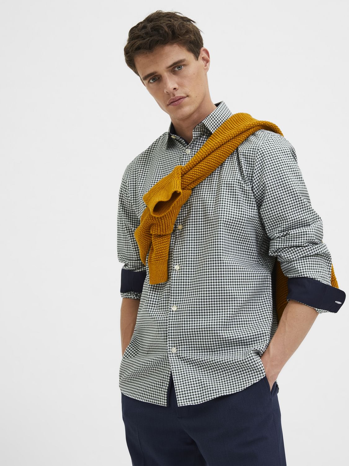 Green Check Full Sleeves Shirt