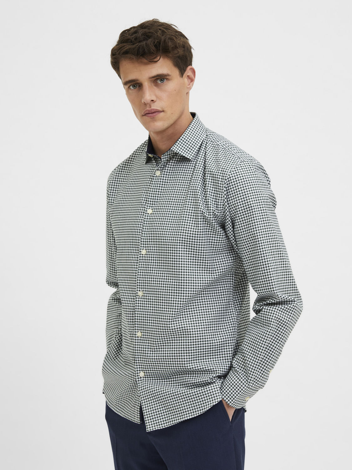 Green Check Full Sleeves Shirt