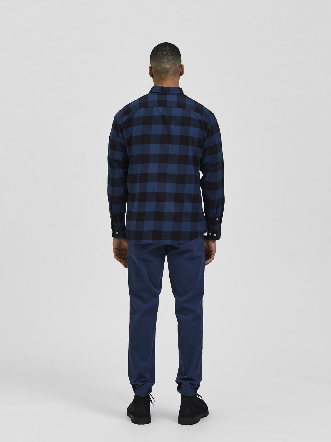 Blue Flannel Checked Full Sleeves Shirt