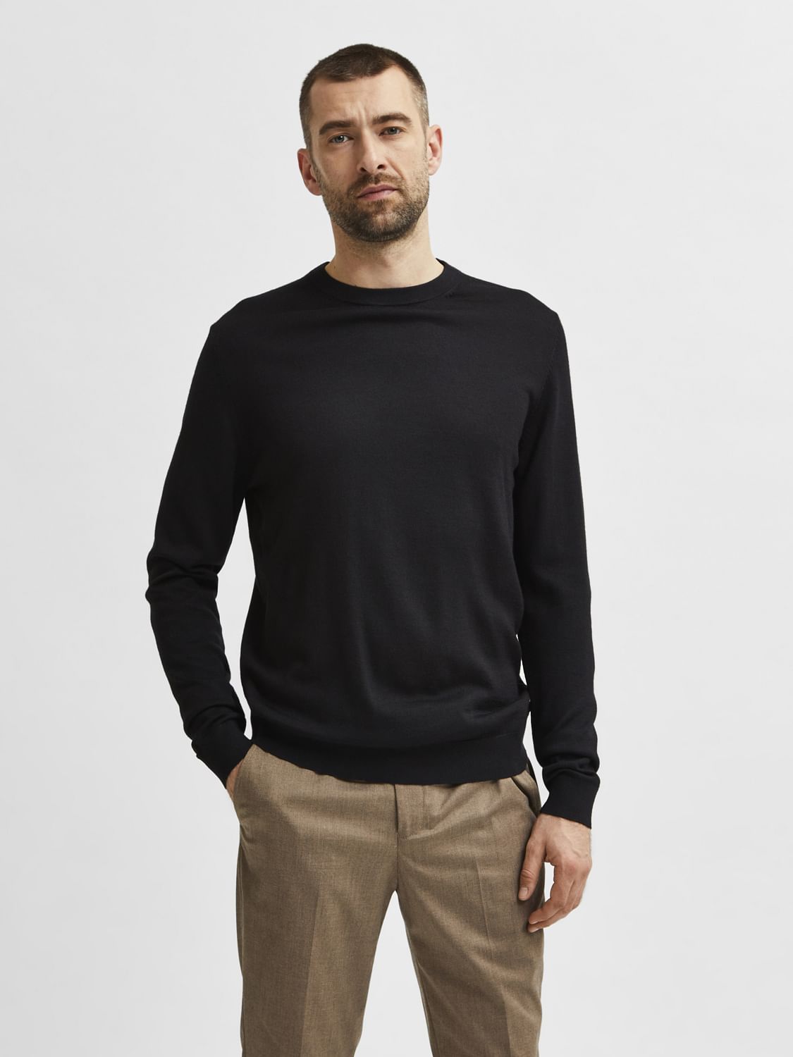 Black Regular Fit Pullover