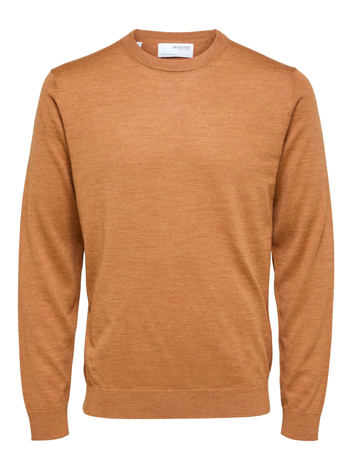 Orange Crew Neck Pullover