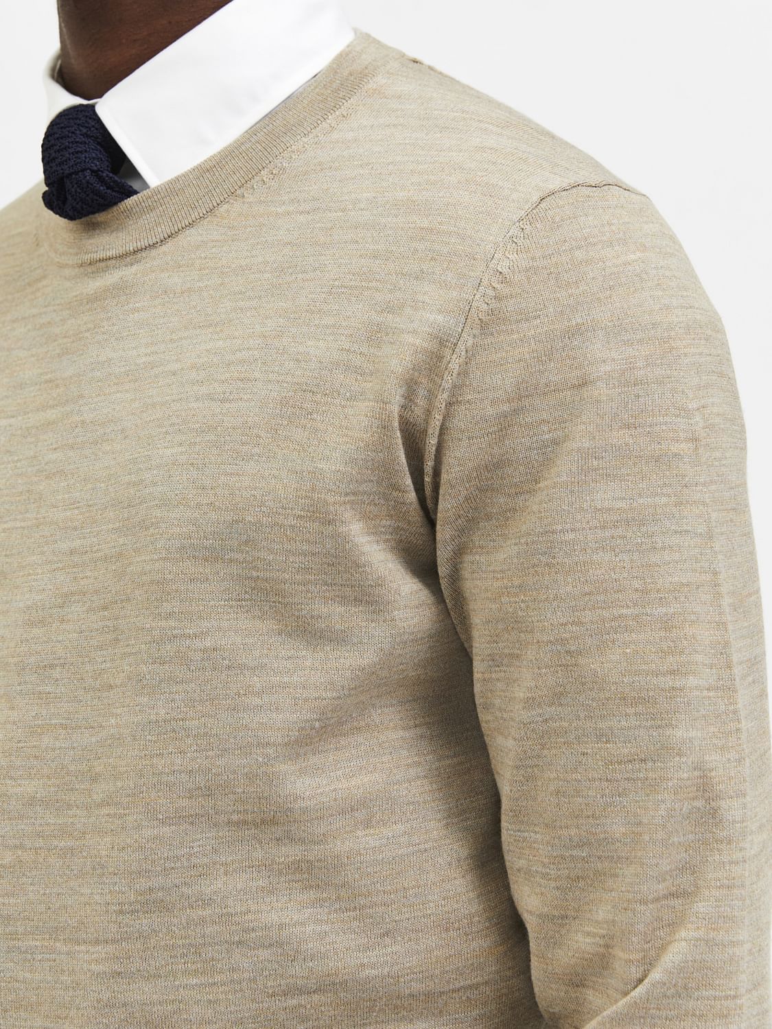 Light Brown Crew Neck Pullover